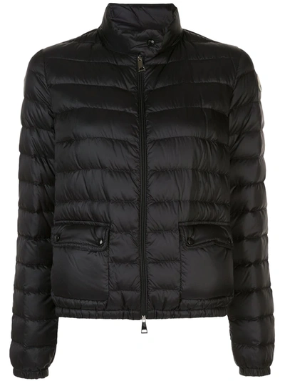 Moncler Fitted Padded Jacket In Black