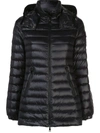 Moncler Hooded Padded Jacket In Black