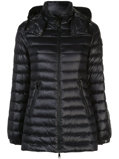 Moncler Hooded Padded Jacket In Black