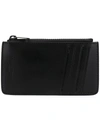 Maison Margiela Leather Wallet W/zip Pocket In Black
