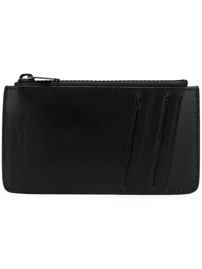 Maison Margiela Leather Wallet W/zip Pocket In Black