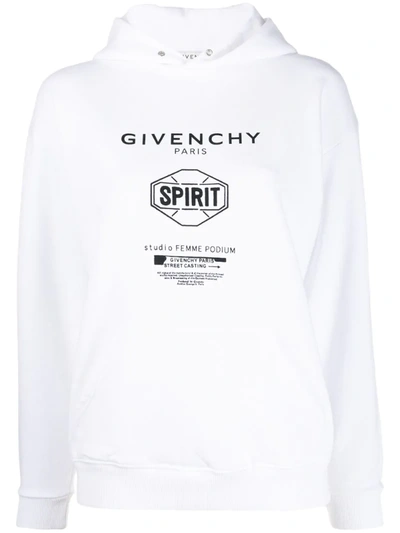 Givenchy Cotton Sweatshirt With Printed Logo In White