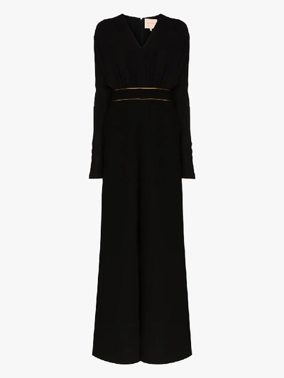 Roksanda Jumpsuit Mit Kontrastborten In Black