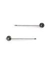 L Erickson Little Gem Bobby Pin In Black Diamond Silver