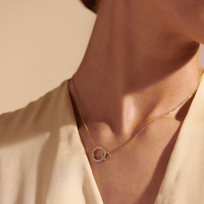 John Hardy 'classic Chain' Diamond 18k Gold Interlinking Pendant Necklace