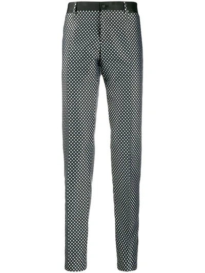 Dolce & Gabbana Polka Dot Trousers In Black