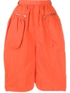 Ambush Zip Pockets Cotton Skirt In Orange