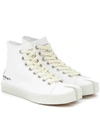 Maison Margiela Hi-top Tabi Sneakers In White