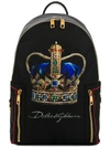 Dolce & Gabbana Crown Backpack In Black