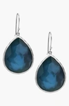 Ippolita Rock Candy Large Teardrop Earrings In Silver/ Malibu