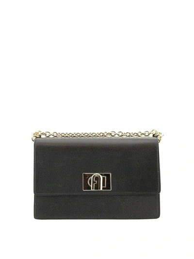 Furla 1927 Small Leather Bag In Black