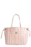 Mcm Liz Reversible Medium Visetos Tote Bag In Pink