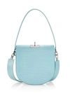 Gu_de Women's Small Demilune Croc-embossed Leather Crossbody Bag In Blue