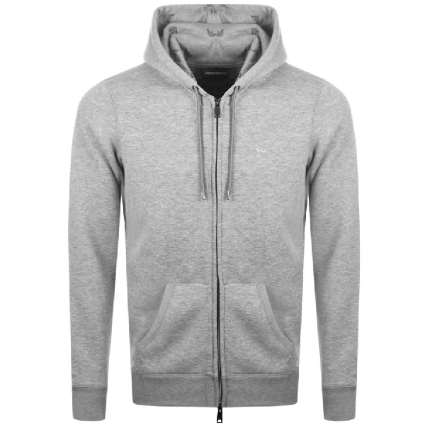 emporio armani full zip hoodie black