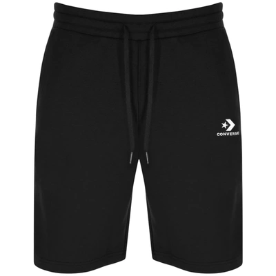 Converse Small Logo Jersey Shorts In Black
