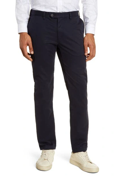 Ted Baker Sincere Slim Fit Trousers In Navy