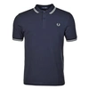 Fred Perry Twin-tipped Slim Fit Polo Shirt In Blue