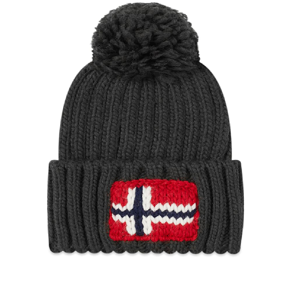 napapijri semiury bobble hat black