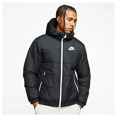 Nike Eco-down Hooded Puffer Jacket In Black | ModeSens