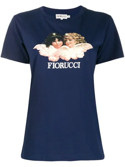 Fiorucci Vintage Angels Slim-fit T-shirt In Blue