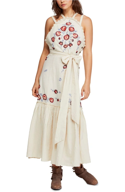 Free People Chrysanthemum Kiss Maxi Dress-white In Neutral Combo