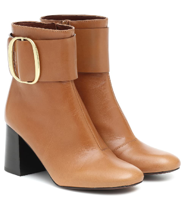 chloe leather boots
