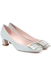 Roger Vivier Trompette 45 Patent-leather Pumps In Light Blue