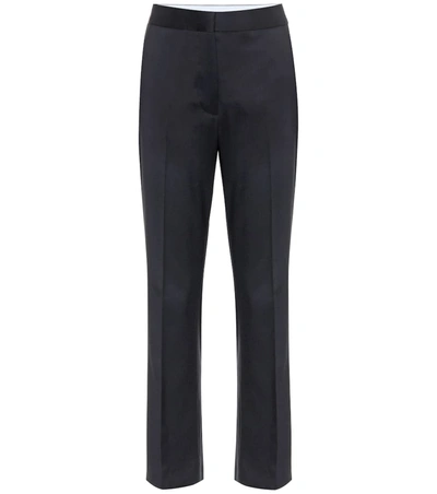 Stella Mccartney Mid-rise Straight Wool Pants In Black