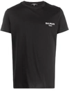 Balmain Embroidered Logo T-shirt In 黑色