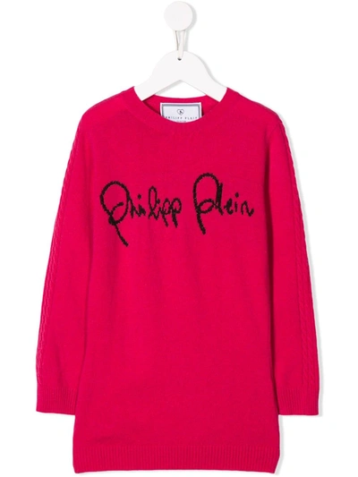 Philipp Plein Junior Kids' Signature Pullover In Pink
