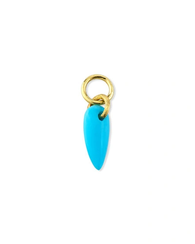 Jude Frances 18k Petite Inverted Pear Earring Charm, Single, Turquoise