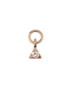 Jude Frances 18k Rose Gold Petite Diamond Trillion Earring Charm, Single