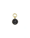 Jude Frances 18k Petite Pave Black Diamond Circle Earring Charm, Single In Gold