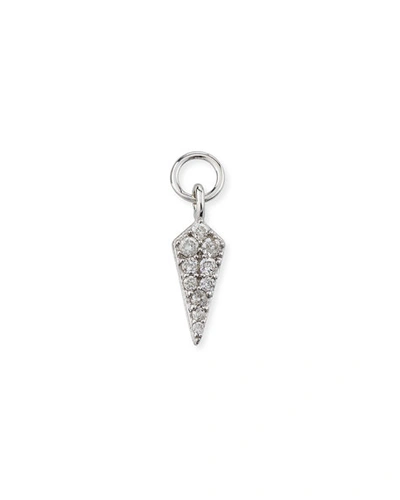 Jude Frances 18k White Gold Petite Diamond Dagger Earring Charm, Single