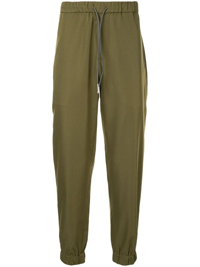 Shanghai Tang Technical Track Trousers In Green