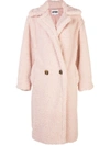 Apparis Women's Daryna Faux Fur Double-breasted Coat In Pink