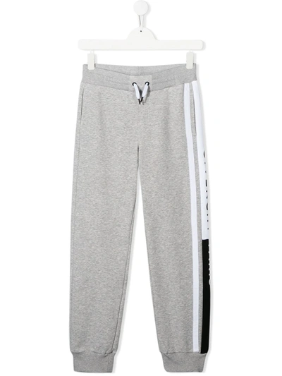 Givenchy Kids' Logo Lined Drawstring Track Pants In Grey