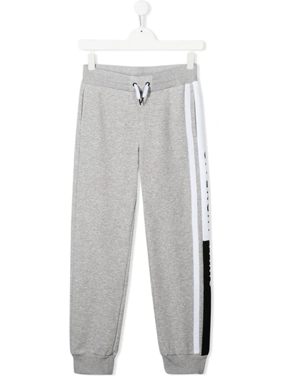 Givenchy Kids' Logo Lined Drawstring Track Trousers In Grey