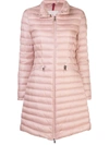 Moncler Mid Length Padded Jacket In Pink