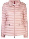Moncler Fitted Padded Jacket In Pink