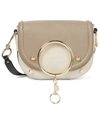 See By Chloé See By Chloe Mara Crossbody Saddle Bag In Motty Gray/gold