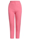 Alexander Mcqueen High-waist Ankle Pants In Dusty Pink