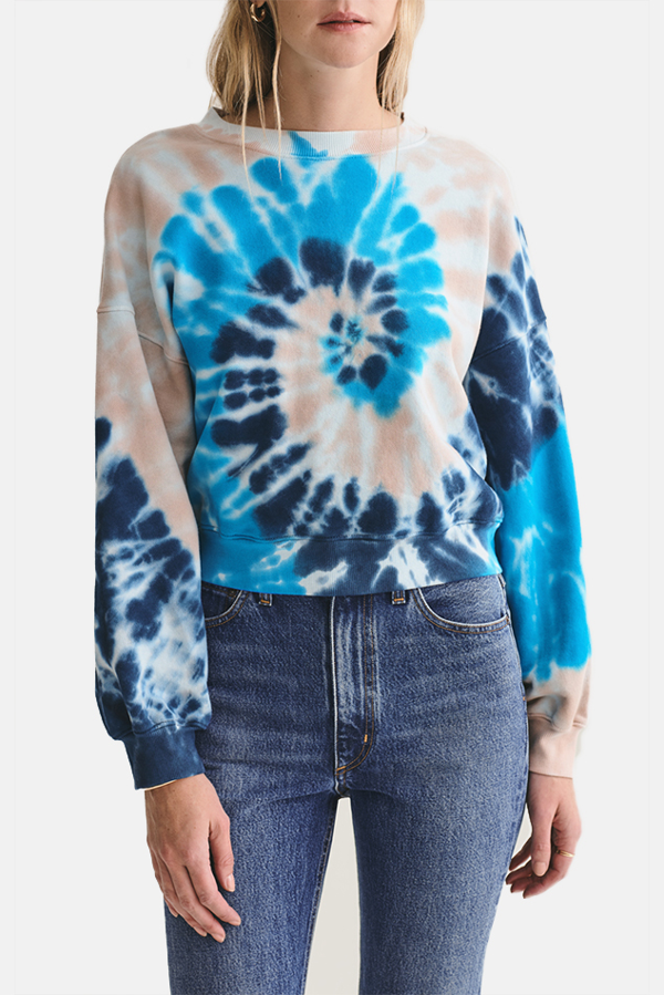 agolde balloon sleeve tie dye sweatshirt