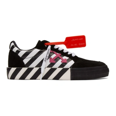 Off-white Black & White Diag Low Vulcanized Sneakers