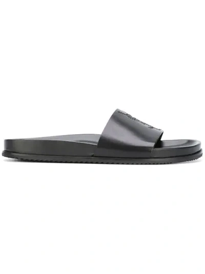 Saint Laurent Black Logo Jimmy Slides