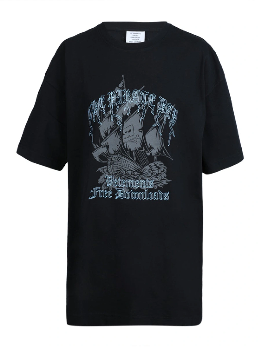 VETEMENTS Pirate Tシャツ Vetements The Pirate Bay T-shirt In Black | ModeSens