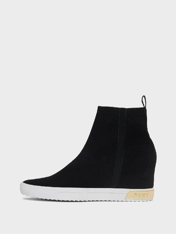donna karan cailin studded wedge sneaker
