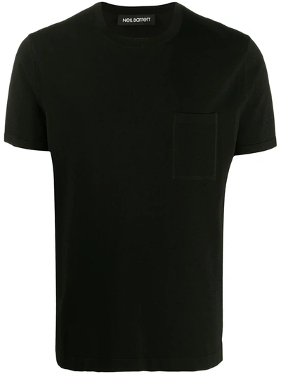Neil Barrett Chest-pocket Techno Knit T-shirt In Black