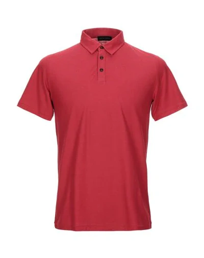 Roberto Collina Polo Shirts In Red