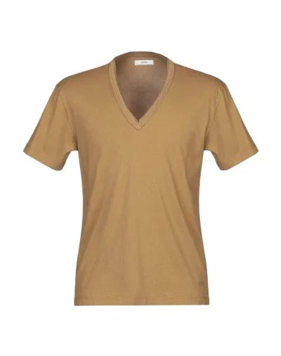 Mauro Grifoni T-shirts In Camel
